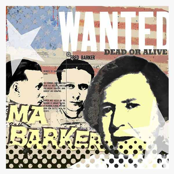Pop Art: Wanted Ma Baker 100x100