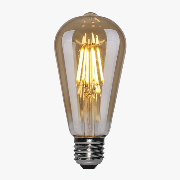 LED Lampe Filament D64 E27 Amber