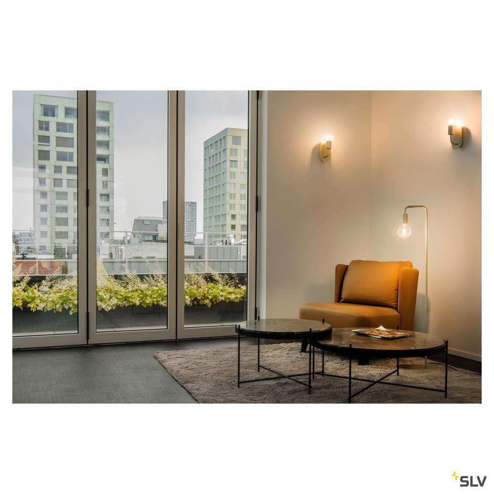 Goldene Standleuchte im Retrostyle mit E27 | Lifeground