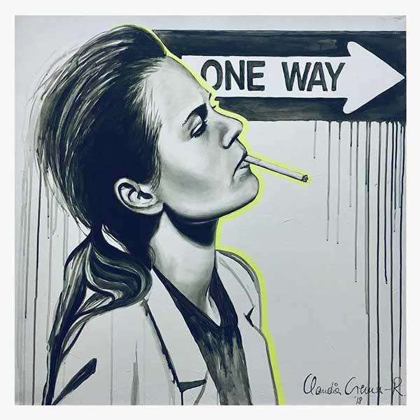 Acrylbild: One Way 80x80