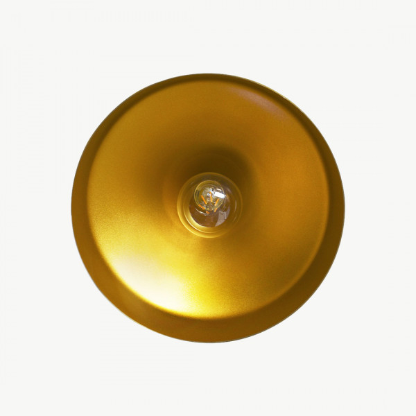 Runde Pendelleuchte in schwarz und gold | Lifeground.de